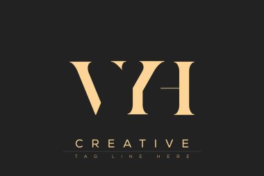 VYH soyut harf logosu tasarımı. Bu logo üç soyut harf tarafından tasarlanmıştır..