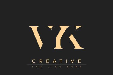 VYK soyut harf logosu tasarımı. Bu logo üç soyut harf tarafından tasarlanmıştır..