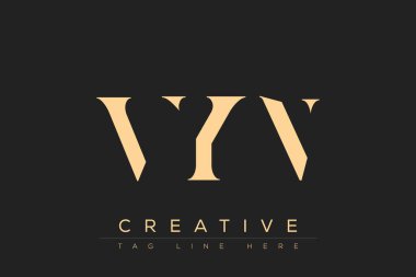 VYN soyut harf logosu tasarımı. Bu logo üç soyut harf tarafından tasarlanmıştır..