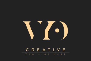 VYO soyut harf logosu tasarımı. Bu logo üç soyut harf tarafından tasarlanmıştır..