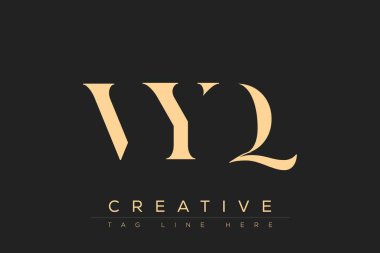 VYQ soyut harf logosu tasarımı. Bu logo üç soyut harf tarafından tasarlanmıştır..