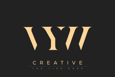 VYW soyut harf logosu tasarımı. Bu logo üç soyut harf tarafından tasarlanmıştır..
