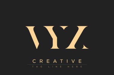 VYX soyut harf logosu tasarımı. Bu logo üç soyut harf tarafından tasarlanmıştır..