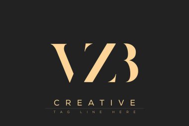 VZB soyut harf logosu tasarımı. Bu logo üç soyut harf tarafından tasarlanmıştır..