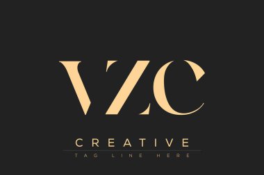 VZC soyut harf logosu tasarımı. Bu logo üç soyut harf tarafından tasarlanmıştır..