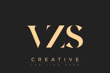 VZS soyut harf logosu tasarımı. Bu logo üç soyut harf tarafından tasarlanmıştır..