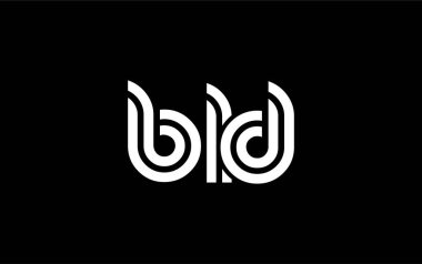 BLD Yaratıcı Eşsiz Modern Harf Logosu Tasarımı. Benzersiz bir harf dizaynına sahip stilize logo, soyut minimalist estetik ve modern cazibe sunar.
