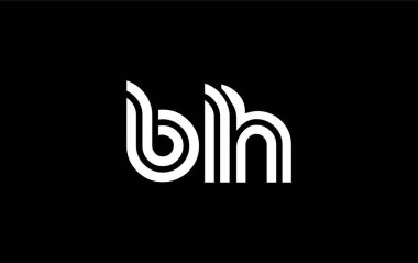 BLH Yaratıcı Eşsiz Modern Harf Logosu Tasarımı. Benzersiz bir harf dizaynına sahip stilize logo, soyut minimalist estetik ve modern cazibe sunar.