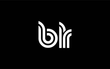 BLR Yaratıcı Eşsiz Modern Harf Logosu Tasarımı. Benzersiz bir harf dizaynına sahip stilize logo, soyut minimalist estetik ve modern cazibe sunar.