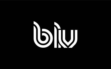BLV Yaratıcı Eşsiz Modern Harf Logosu Tasarımı. Benzersiz bir harf dizaynına sahip stilize logo, soyut minimalist estetik ve modern cazibe sunar.