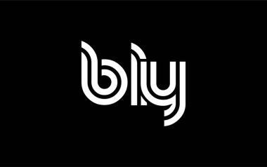 BLY Yaratıcı Eşsiz Modern Harf Logosu Tasarımı. Benzersiz bir harf dizaynına sahip stilize logo, soyut minimalist estetik ve modern cazibe sunar.