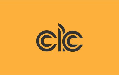 CLC Yaratıcı Eşsiz Modern Harf Logosu Tasarımı. Benzersiz bir harf dizaynına sahip stilize logo, soyut minimalist estetik ve modern cazibe sunar.