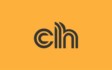 CLH Yaratıcı Eşsiz Modern Harf Logosu Tasarımı. Benzersiz bir harf dizaynına sahip stilize logo, soyut minimalist estetik ve modern cazibe sunar.