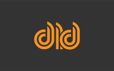 DLD Yaratıcı Eşsiz Modern Harf Logosu Tasarımı. Benzersiz bir harf dizaynına sahip stilize logo, soyut minimalist estetik ve modern cazibe sunar.
