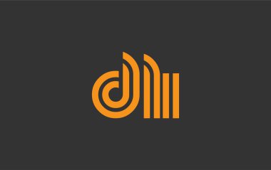 DLI Yaratıcı Eşsiz Modern Harf Logosu Tasarımı. Benzersiz bir harf dizaynına sahip stilize logo, soyut minimalist estetik ve modern cazibe sunar.