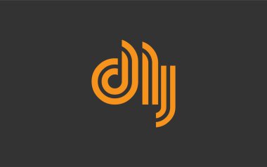 DLJ Yaratıcı Eşsiz Modern Harf Logosu Tasarımı. Benzersiz bir harf dizaynına sahip stilize logo, soyut minimalist estetik ve modern cazibe sunar.