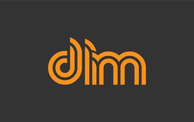 DLM Yaratıcı Eşsiz Modern Harf Logosu Tasarımı. Benzersiz bir harf dizaynına sahip stilize logo, soyut minimalist estetik ve modern cazibe sunar.