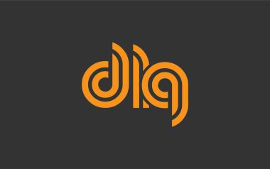 DLQ Yaratıcı Eşsiz Modern Harf Logosu Tasarımı. Benzersiz bir harf dizaynına sahip stilize logo, soyut minimalist estetik ve modern cazibe sunar.