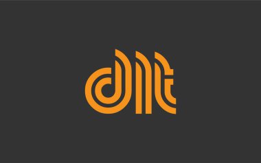 DLT Yaratıcı Eşsiz Modern Harf Logosu Tasarımı. Benzersiz bir harf dizaynına sahip stilize logo, soyut minimalist estetik ve modern cazibe sunar.
