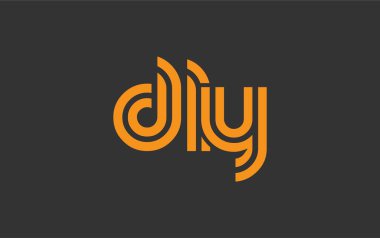 DLY Yaratıcı Eşsiz Modern Harf Logosu Tasarımı. Benzersiz bir harf dizaynına sahip stilize logo, soyut minimalist estetik ve modern cazibe sunar.