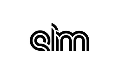 ELM Yaratıcı Eşsiz Modern Harf Logosu Tasarımı. Benzersiz bir harf dizaynına sahip stilize logo, soyut minimalist estetik ve modern cazibe sunar.