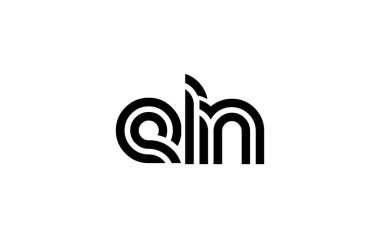 ELN Yaratıcı Eşsiz Modern Harf Logosu Tasarımı. Benzersiz bir harf dizaynına sahip stilize logo, soyut minimalist estetik ve modern cazibe sunar.