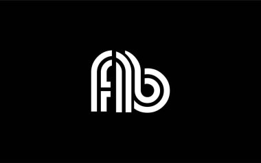 FLB Yaratıcı Eşsiz Modern Harf Logosu Tasarımı. Benzersiz bir harf dizaynına sahip stilize logo, soyut minimalist estetik ve modern cazibe sunar.