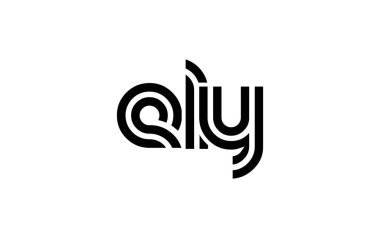 ELY Yaratıcı Eşsiz Modern Harf Logosu Tasarımı. Benzersiz bir harf dizaynına sahip stilize logo, soyut minimalist estetik ve modern cazibe sunar.