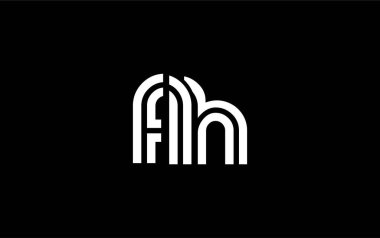 FLH Yaratıcı Eşsiz Modern Harf Logosu Tasarımı. Benzersiz bir harf dizaynına sahip stilize logo, soyut minimalist estetik ve modern cazibe sunar.