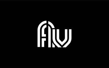FLV Yaratıcı Eşsiz Modern Harf Logosu Tasarımı. Benzersiz bir harf dizaynına sahip stilize logo, soyut minimalist estetik ve modern cazibe sunar.