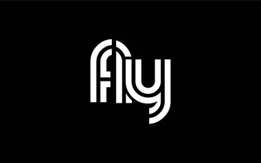 Uçan Yaratıcı Eşsiz Modern Harf Logosu Tasarımı. Benzersiz bir harf dizaynına sahip stilize logo, soyut minimalist estetik ve modern cazibe sunar.