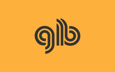 GLB Yaratıcı Eşsiz Modern Harf Logosu Tasarımı. Benzersiz bir harf dizaynına sahip stilize logo, soyut minimalist estetik ve modern cazibe sunar.