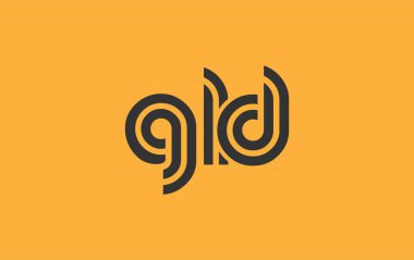 GLD Yaratıcı Eşsiz Modern Harf Logosu Tasarımı. Benzersiz bir harf dizaynına sahip stilize logo, soyut minimalist estetik ve modern cazibe sunar.