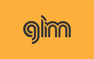 GLM Yaratıcı Eşsiz Modern Harf Logosu Tasarımı. Benzersiz bir harf dizaynına sahip stilize logo, soyut minimalist estetik ve modern cazibe sunar.