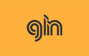 GLN Yaratıcı Eşsiz Modern Harf Logosu Tasarımı. Benzersiz bir harf dizaynına sahip stilize logo, soyut minimalist estetik ve modern cazibe sunar.