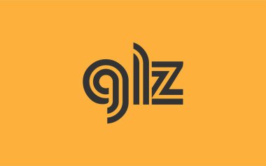 GLZ Yaratıcı Eşsiz Modern Harf Logosu Tasarımı. Benzersiz bir harf dizaynına sahip stilize logo, soyut minimalist estetik ve modern cazibe sunar.