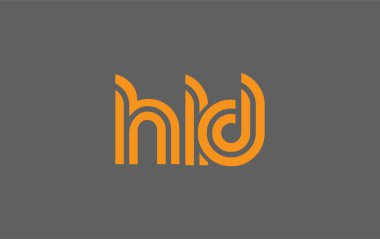 HLD Yaratıcı Eşsiz Modern Harf Logosu Tasarımı. Benzersiz bir harf dizaynına sahip stilize logo, soyut minimalist estetik ve modern cazibe sunar.