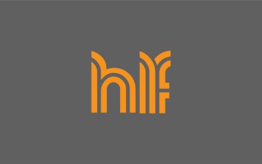 HLF Yaratıcı Eşsiz Modern Harf Logosu Tasarımı. Benzersiz bir harf dizaynına sahip stilize logo, soyut minimalist estetik ve modern cazibe sunar.