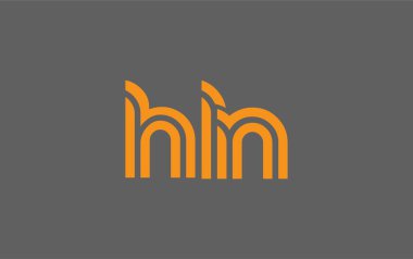 HLN Yaratıcı Eşsiz Modern Harf Logosu Tasarımı. Benzersiz bir harf dizaynına sahip stilize logo, soyut minimalist estetik ve modern cazibe sunar.