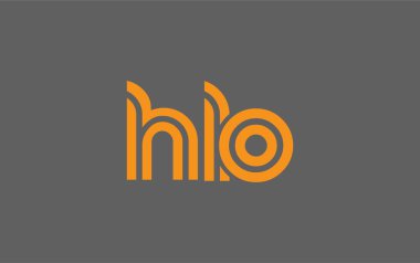 HLO Yaratıcı Eşsiz Modern Harf Logosu Tasarımı. Benzersiz bir harf dizaynına sahip stilize logo, soyut minimalist estetik ve modern cazibe sunar.