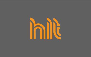 HLT Yaratıcı Eşsiz Modern Harf Logosu Tasarımı. Benzersiz bir harf dizaynına sahip stilize logo, soyut minimalist estetik ve modern cazibe sunar.