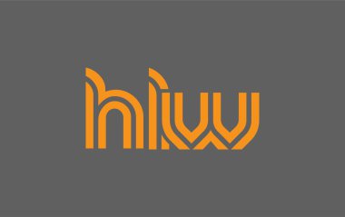 HLW Yaratıcı Eşsiz Modern Harf Logosu Tasarımı. Benzersiz bir harf dizaynına sahip stilize logo, soyut minimalist estetik ve modern cazibe sunar.