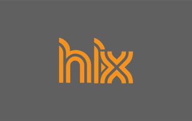 HLX Yaratıcı Eşsiz Modern Harf Logosu Tasarımı. Benzersiz bir harf dizaynına sahip stilize logo, soyut minimalist estetik ve modern cazibe sunar.