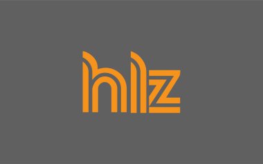 HLZ Yaratıcı Eşsiz Modern Harf Logosu Tasarımı. Benzersiz bir harf dizaynına sahip stilize logo, soyut minimalist estetik ve modern cazibe sunar.