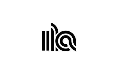 ILA Yaratıcı Eşsiz Modern Harf Logosu Tasarımı. Benzersiz bir harf dizaynına sahip stilize logo, soyut minimalist estetik ve modern cazibe sunar.