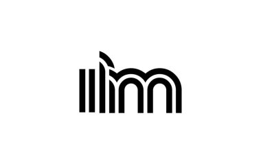ILM Yaratıcı Eşsiz Modern Harf Logosu Tasarımı. Benzersiz bir harf dizaynına sahip stilize logo, soyut minimalist estetik ve modern cazibe sunar.