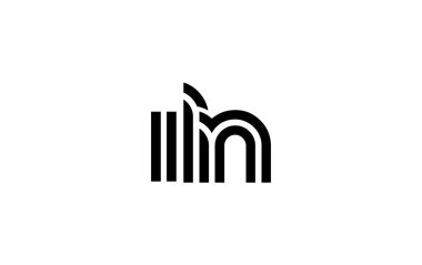 ILN Yaratıcı Eşsiz Modern Harf Logosu Tasarımı. Benzersiz bir harf dizaynına sahip stilize logo, soyut minimalist estetik ve modern cazibe sunar.