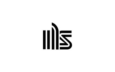 ILS Yaratıcı Eşsiz Modern Harf Logosu Tasarımı. Benzersiz bir harf dizaynına sahip stilize logo, soyut minimalist estetik ve modern cazibe sunar.