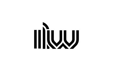 ILW Yaratıcı Eşsiz Modern Harf Logosu Tasarımı. Benzersiz bir harf dizaynına sahip stilize logo, soyut minimalist estetik ve modern cazibe sunar.