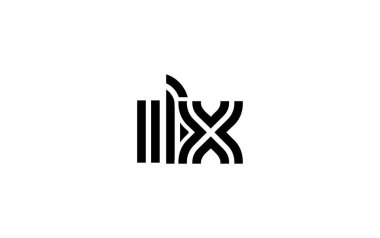 ILX Yaratıcı Eşsiz Modern Harf Logosu Tasarımı. Benzersiz bir harf dizaynına sahip stilize logo, soyut minimalist estetik ve modern cazibe sunar.